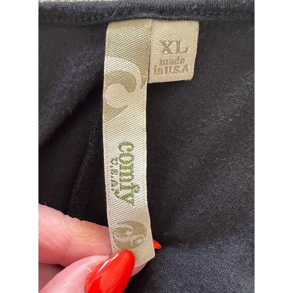 ComfyUSA Cardigan Womens Black Zip Front Swing Drape - XL - Picture 6 of 7